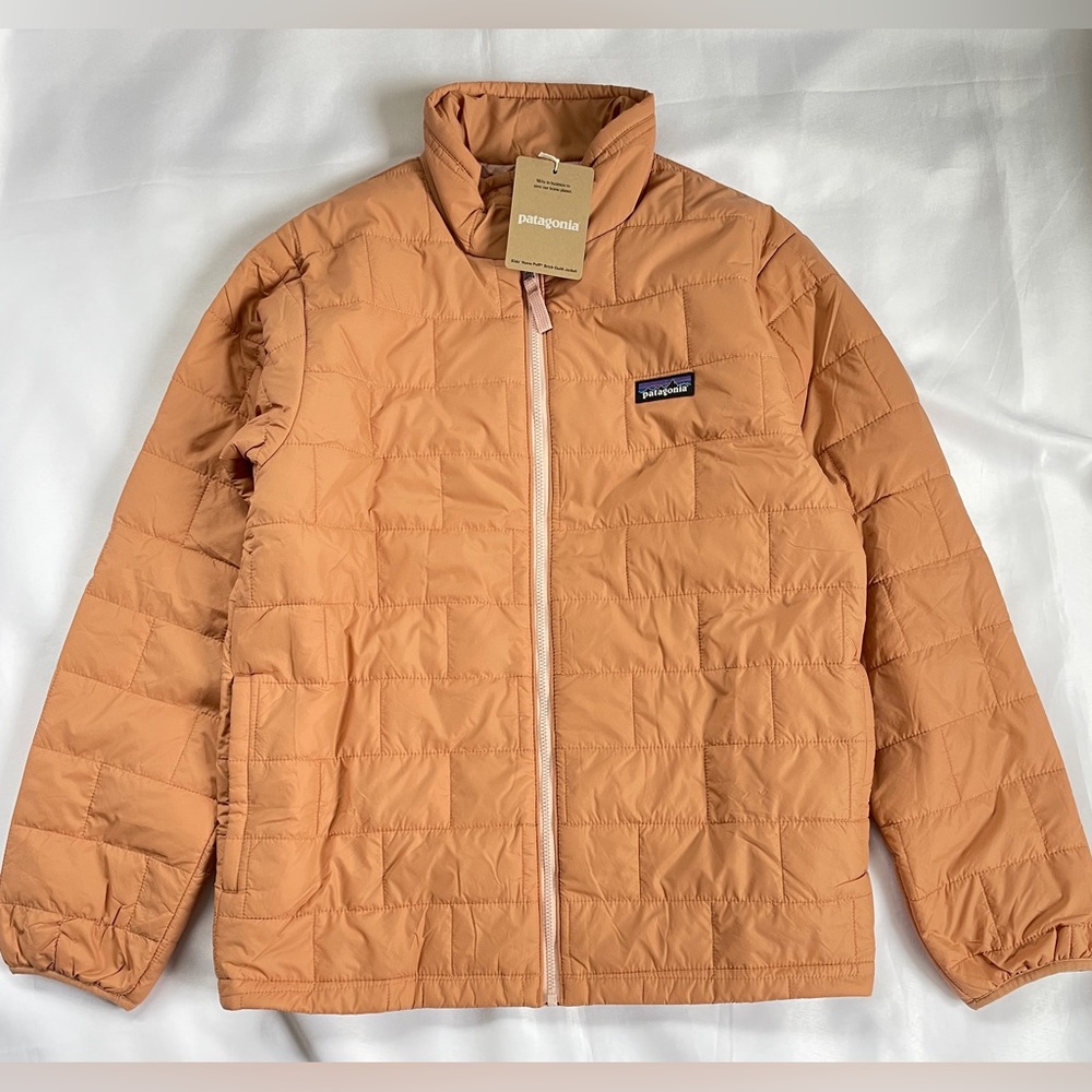 Patagonia Nano Puff Brick Quilt Jacket Kid's Size XL/14 Terra Pink #68001